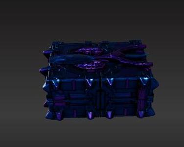 Bio-Engineered Gaming Deck Box: Secure Storage for 100+ Sleeved Decks, Dice & Tokens - Dark Chitinous Armor Look