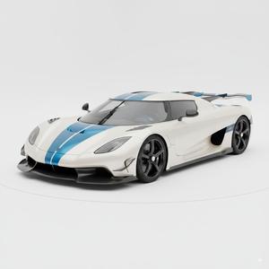 High-Detail Koenigsegg Jesko Hypercar 3D Model STL for FDM & Resin 3D Printing – Automotive Collectible Display