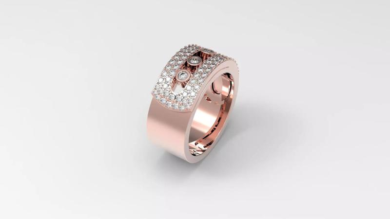 Noa  Paved Large Model Ring  16 5mm