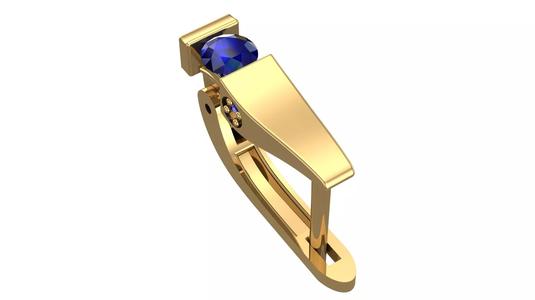Golden Elegance Meets Blue Passion - Earring Collection--DL38--