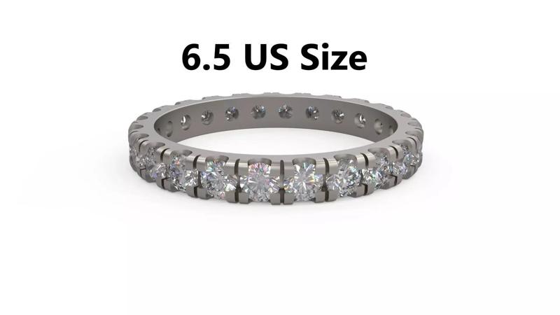 Model 1178 Eternity Diamond Ring Band US Size