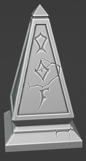 Obelisk with runes