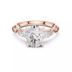 Oval and Pear Cut Diamond Engagement Wedding Ring 3DM STL Video