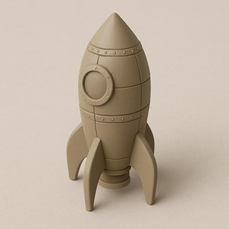 3D Printable Spaceship | Futuristic Starship STL Model | Sci-Fi Toy or Display Piece