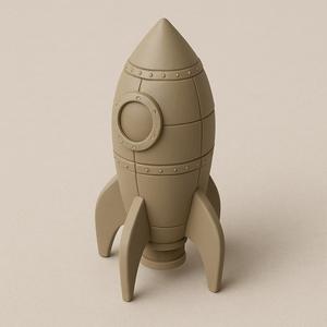 3D Printable Spaceship | Futuristic Starship STL Model | Sci-Fi Toy or Display Piece
