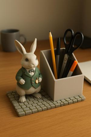 Elegant Rabbit Desk Organizer 🐇✨.