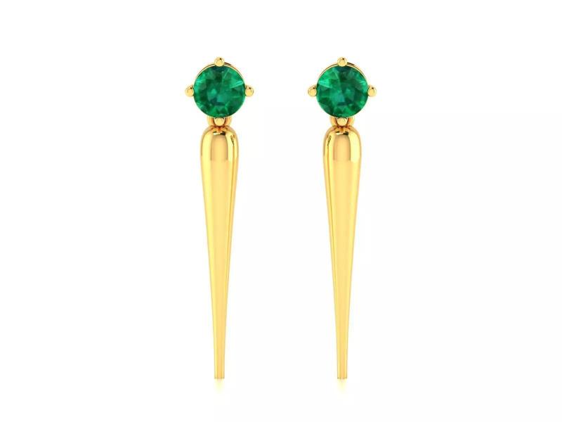 earring emerald drop earrings gold