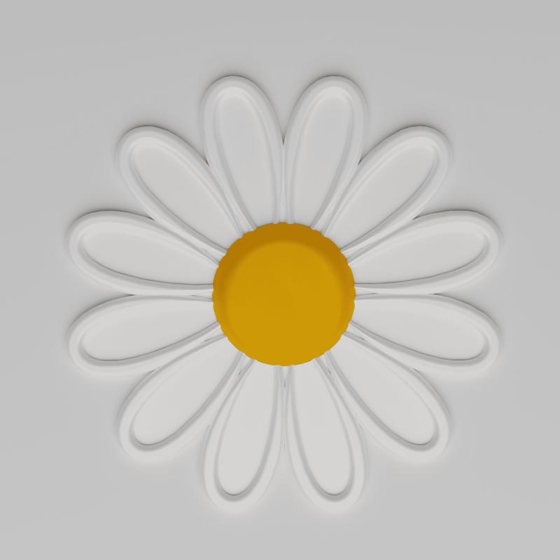 Daisy Flower Fridge Magnet | 3D Printable Design | STL STEP FBX | Fits 12x3 & 15x3 mm Magnets | Digital Download