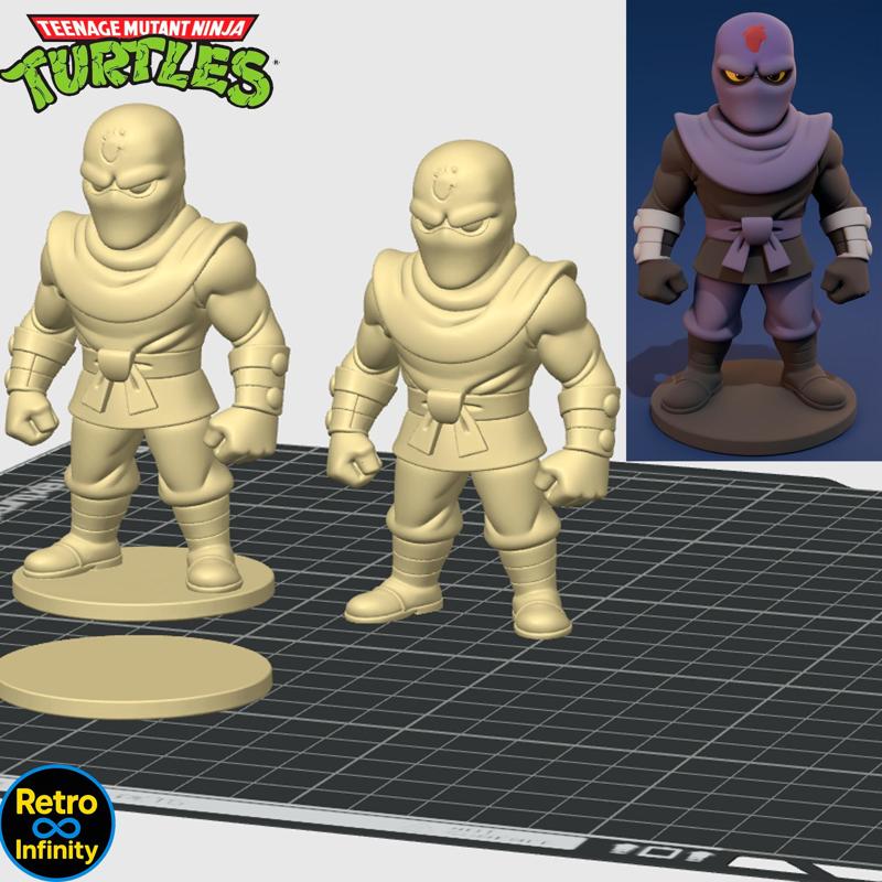 Foot Soldier - Teenage Mutant Ninja Turtles 3D figure Retro Infinity style (90mm) : vinyl collectible