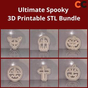 Creepy Halloween Cookie Cutter Set – 6 Unique 3D Printable STL Designs
