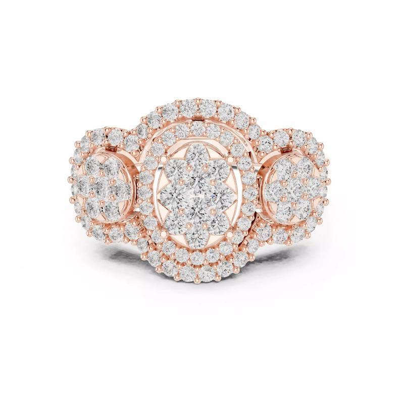 Oval Shape Round Diamond Engagement Wedding Ring 3DM STL Video