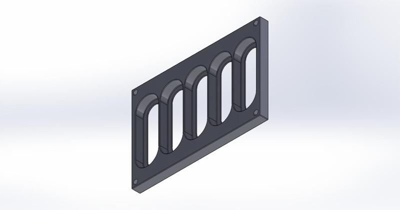 Miniatures Storage Tray, 70mm x 25mm Oval or Pill Base x 5, ShoeBox Miniatures Storage System