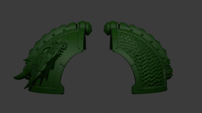 Salamander Saturnine Pauldrons