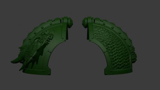 Salamander Saturnine Pauldrons