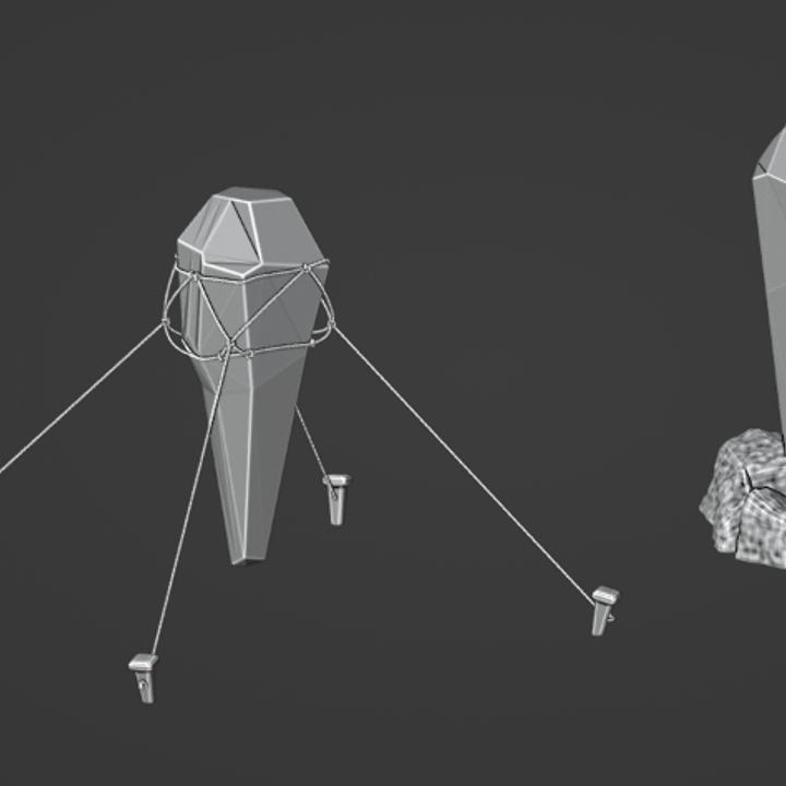 Fantasy 28mm Scale Floating Crystal STL – Mystical Terrain Piece for Miniature Tabletop Gaming & RPGs