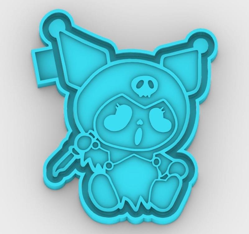 Kuromi Halloween Horror 0809004736 - freshie mold - STL for silicone mold