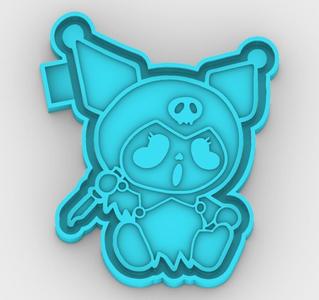 Kuromi Halloween Horror 0809004736 - freshie mold - STL for silicone mold