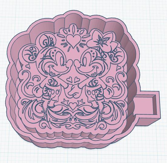 Mickey and Minnie Freshie mold