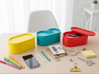 Dual Lid Storage Box 200x100x75