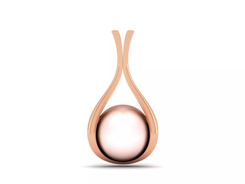 Women pearl pendant 3dm render detail