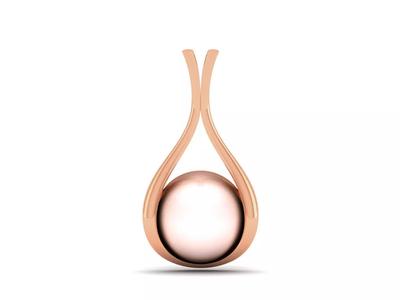 Women pearl pendant 3dm render detail