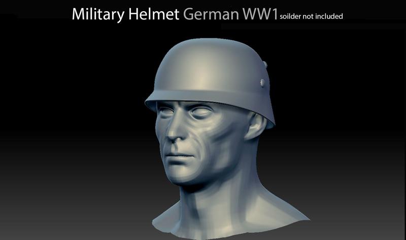 3d German War Helmet