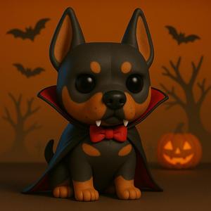 Vampire Doberman Halloween POP -STL