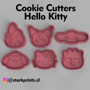 SET OF 6 HELLO KITTY COOKIE CUTTERS