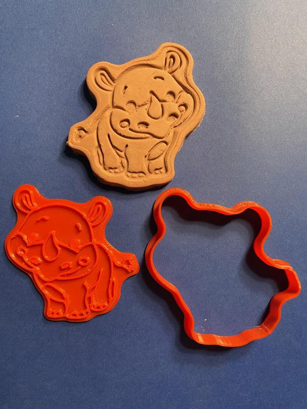 Rhino cookie cutter