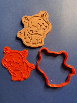 Rhino cookie cutter
