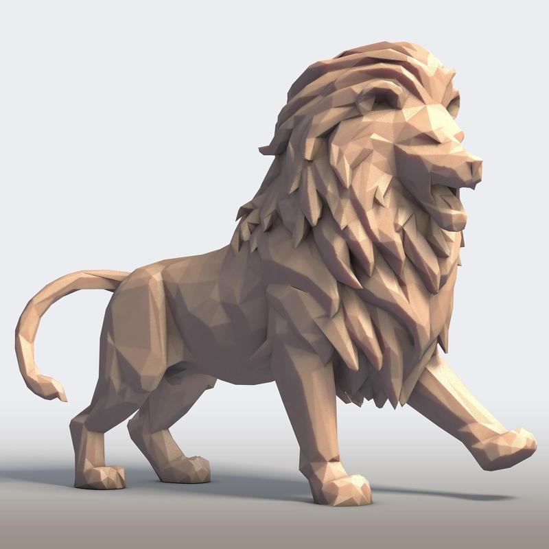 Lion Low Poly 3
