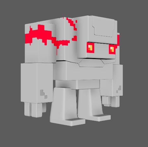 Minecraft Redstone Golem Minifigure