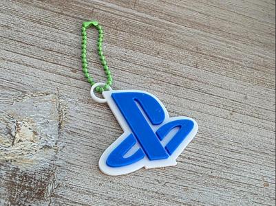 Playstation Logo Keychain