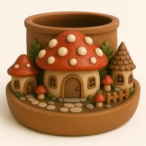 Mushroom Village Planter