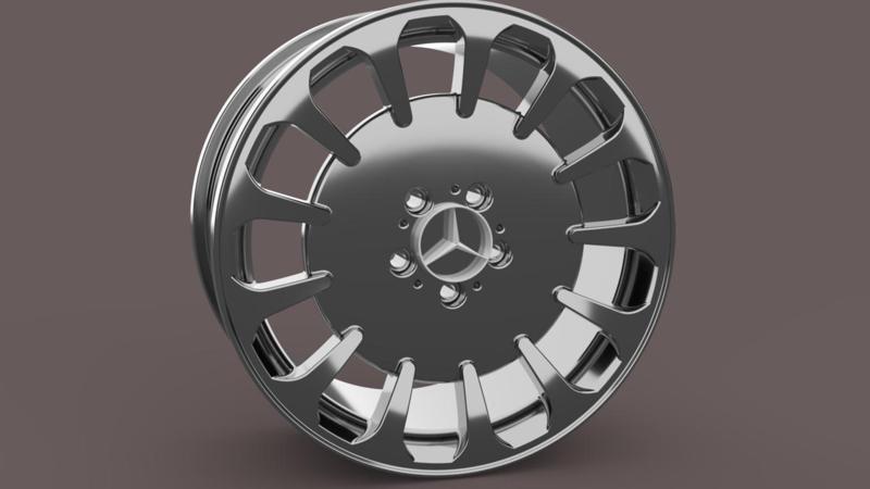 MERCEDES RIM 3D MODELING STL