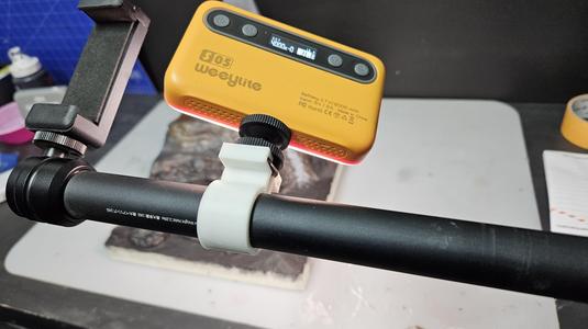 LED light mounting bracket for Weeylite etc.. flash shoe mounts