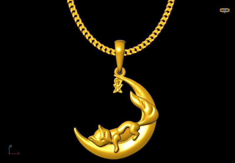 Moon fox charm