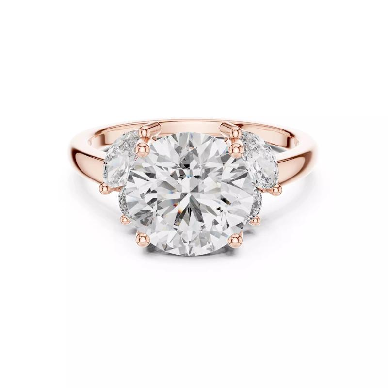 Five Diamond Round And Marquise Engagement Ring 3DM STL Video