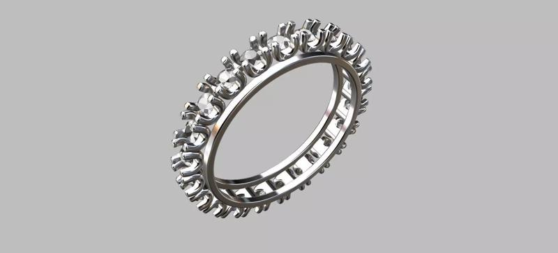 Full Wedding Ring Suspended Setting