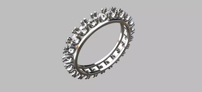 Full Wedding Ring Suspended Setting