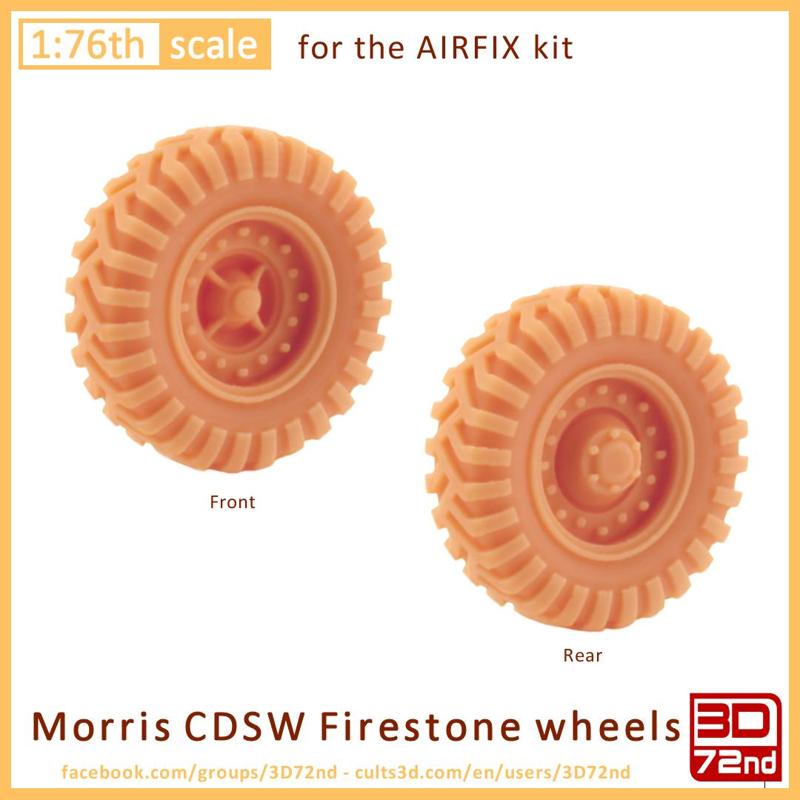 3D72ND - 1/76TH SCALE MORRIS CDSW FIRESTONE WHEELS
