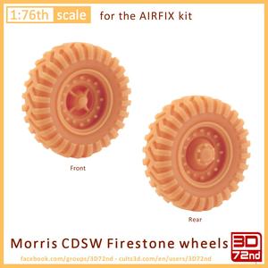 3D72ND - 1/76TH SCALE MORRIS CDSW FIRESTONE WHEELS