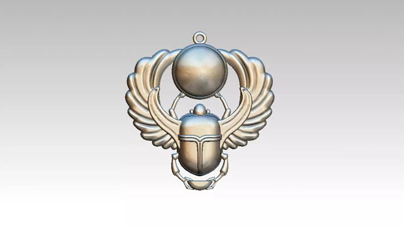 Escarabajo egyptian scarab with wings