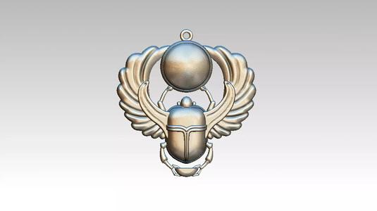 Escarabajo egyptian scarab with wings