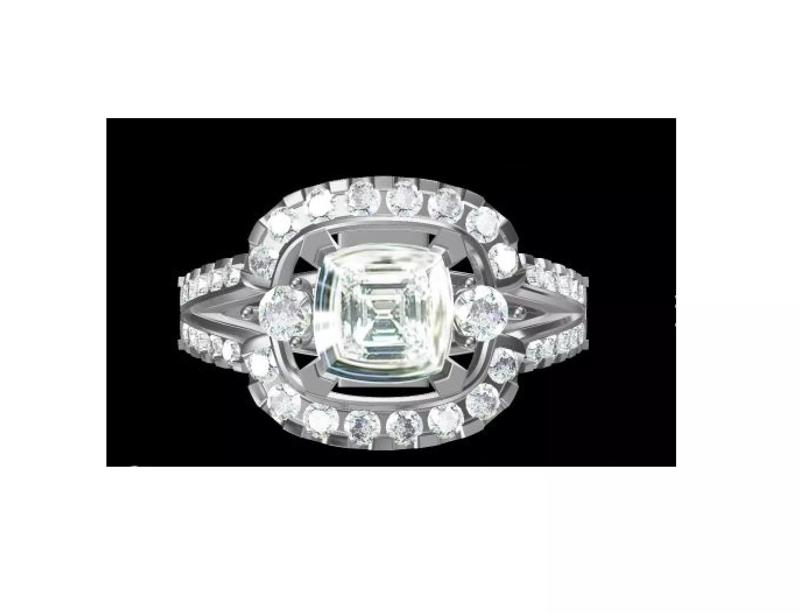 cushion diamond solitaire ring