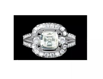 cushion diamond solitaire ring