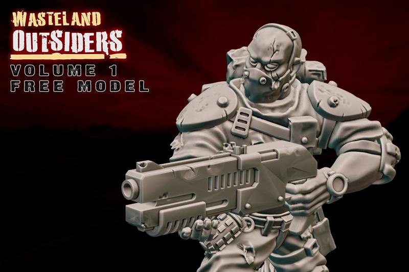 Heads for Sci-Fi 28mm post-apocalyptic miniatures from WASTELAND OUTSIDERS project