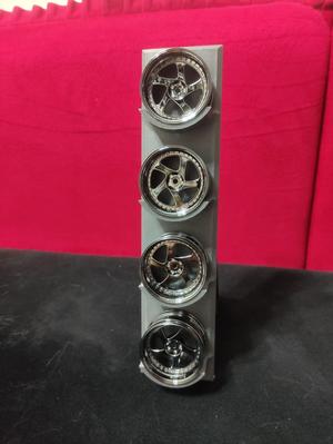 1/10 Scale Rim Rack • Holds 4 Rims • Garage Diorama & RC Workshop Accessory