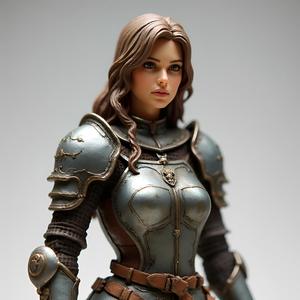 Female Knight Miniature - 28-32mm