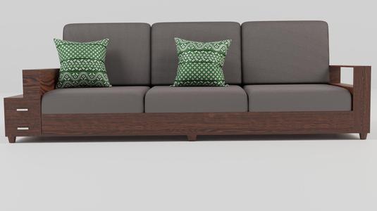 Red meratin wood Couch Simple